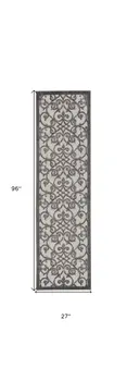 8' Gray Indoor Outdoor Area Rug