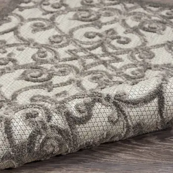 10' Gray Indoor Outdoor Area Rug
