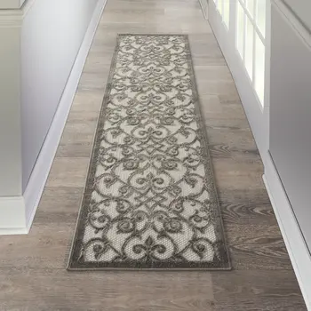 10' Gray Indoor Outdoor Area Rug