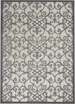 4' X 6' Gray Indoor Outdoor Area Rug