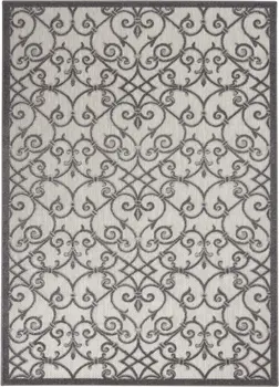 5' X 8' Gray Indoor Outdoor Area Rug