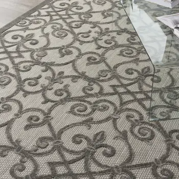 8' X 11' Gray Indoor Outdoor Area Rug