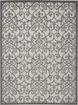 8' X 11' Gray Indoor Outdoor Area Rug