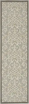 8' Gray And Ivory Indoor Outdoor Area Rug