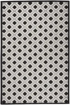 4' X 6' Black And White Indoor Outdoor Area Rug