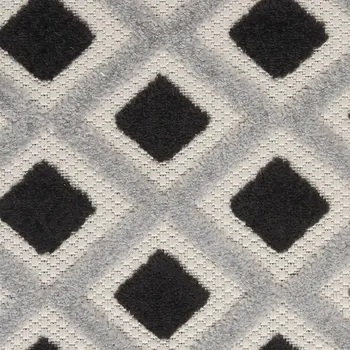 4' X 6' Black And White Indoor Outdoor Area Rug