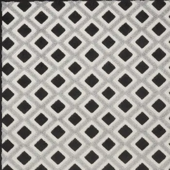5' X 8' Black And White Indoor Outdoor Area Rug