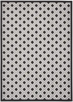 7' X 10' Black And White Indoor Outdoor Area Rug
