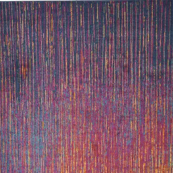 8' X 10' Blue And Orange Abstract Area Rug