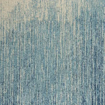4' X 6' Blue And Ivory Abstract Area Rug