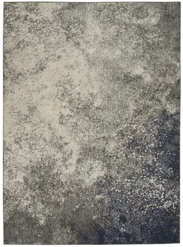 4' X 6' Gray And Ivory Abstract Area Rug