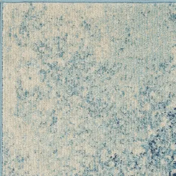 2' X 3' Blue And Ivory Abstract Area Rug