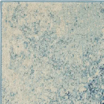 2' X 3' Blue And Ivory Abstract Area Rug