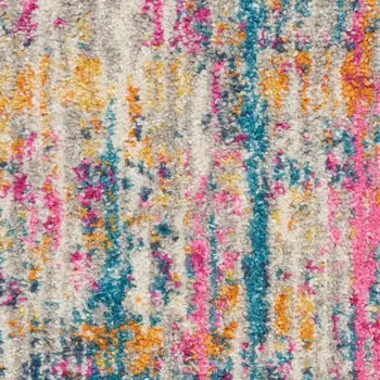 5' X 7' Ivory And Blue Abstract Area Rug