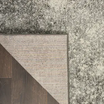 8' X 10' Gray And Ivory Abstract Area Rug