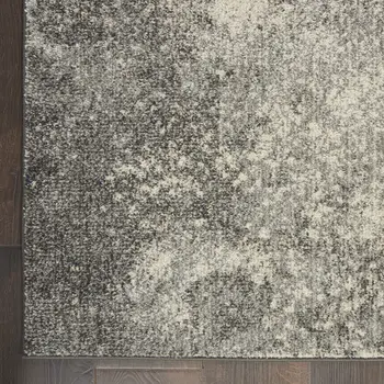 8' X 10' Gray And Ivory Abstract Area Rug