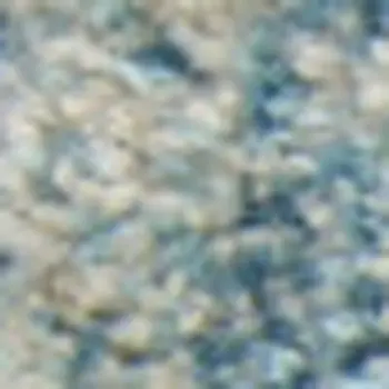 6' Blue And Ivory Abstract Runner Rug