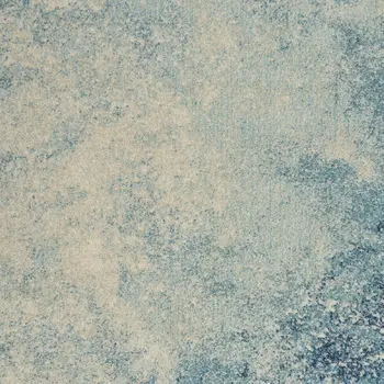 4' X 6' Blue And Ivory Abstract Area Rug