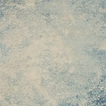 8' X 10' Blue And Ivory Abstract Area Rug