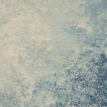 8' X 10' Blue And Ivory Abstract Area Rug