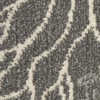 10' Blue And Gray Floral Runner Rug
