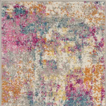 2' X 3' Ivory And Blue Abstract Area Rug