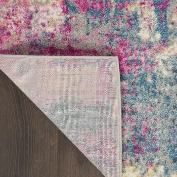 8' X 10' Ivory And Blue Abstract Area Rug