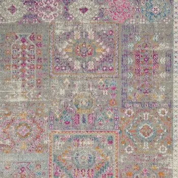 8' X 10' Gray And Ivory Abstract Distressed Area Rug