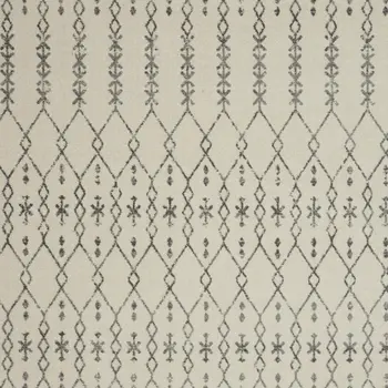 8' X 10' Gray And Ivory Geometric Distressed Area Rug