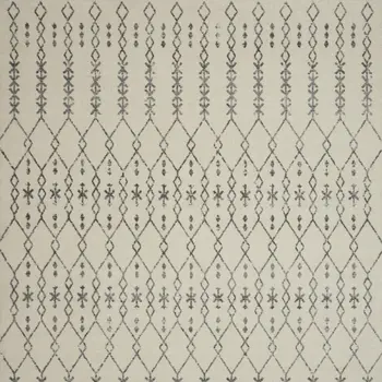 8' X 10' Gray And Ivory Geometric Distressed Area Rug