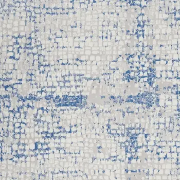 5' X 7' Blue And Gray Geometric Area Rug