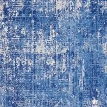 5' X 7' Blue And Ivory Abstract Distressed Area Rug