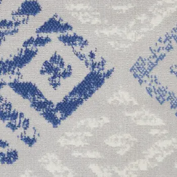 5' X 7' Blue And Gray Geometric Area Rug