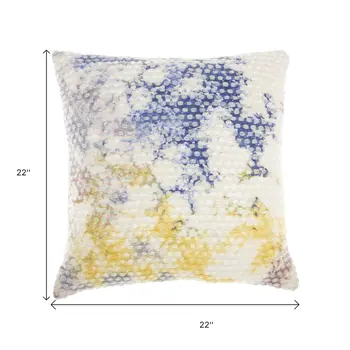 Multi Color Cotton Acryllic Accent Throw Pillow
