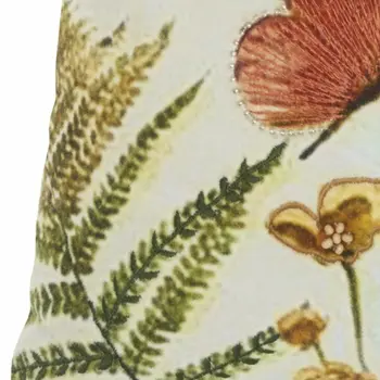 18" Orange White and Green Cotton