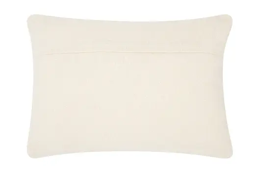 Off White Knotted Detail Lumbar Pillow