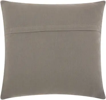 20" Light Gray Cotton Blend Curly Loops Throw Pillow