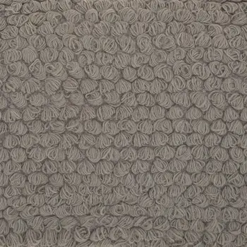 20" Light Gray Cotton Blend Curly Loops Throw Pillow