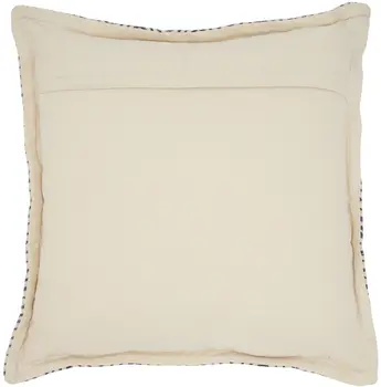20" Indigo And Ivory Waves Throw Pillow