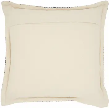 Indigo And Ivory Floral Waves Throw Pillow