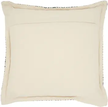Indigo And Ivory Floral Waves Throw Pillow