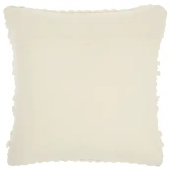 Ivory Textured Dots And Stripes Throw Pillow