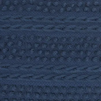 Navy Blue Textured Dots And Stripes Throw Pillow