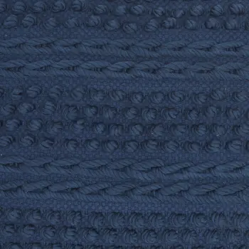 Navy Blue Textured Dots And Stripes Throw Pillow
