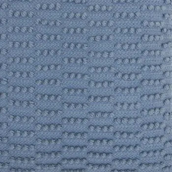 18" Blue Dot And Stripe Polyester and Cotton Blend Throw Pillow With Texture
