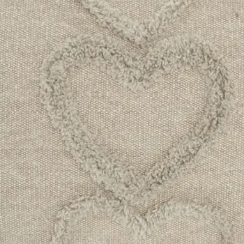 14" X 20" Gray Heart Cotton Throw Pillow