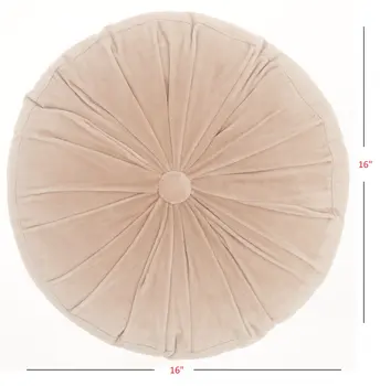 16" X 16" Light Pink Round Velvet