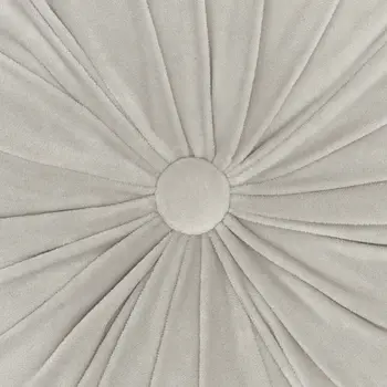 16" X 16" Light Gray Round Velvet