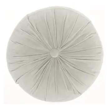 16" X 16" Light Gray Round Velvet