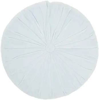 16" Periwinkle Tufted Round Throw Pillow